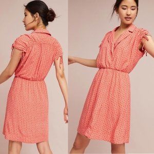 ANTHROPOLOGIE Carlotta Ruched Shirtdress- XL